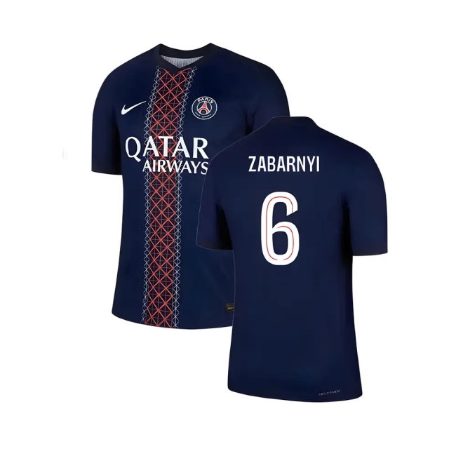 2025-2026 PSG Home Dri-Fit ADV Authentic Shirt (Zabarnyi 6)-SoccerKits Hub | Buy Soccer Jerseys Online