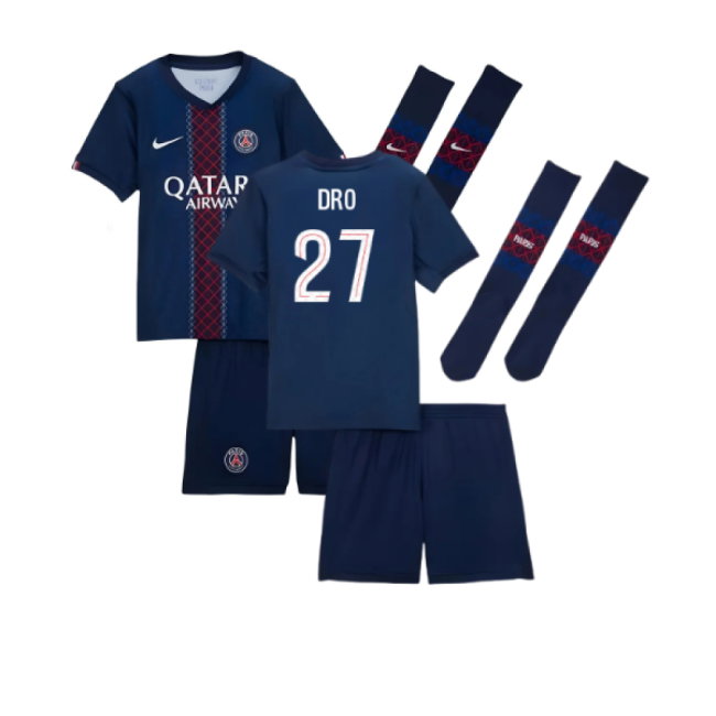 2025-2026 PSG Home Little Kids Mini Kit (Dro 27)-SoccerKits Hub | Buy Soccer Jerseys Online