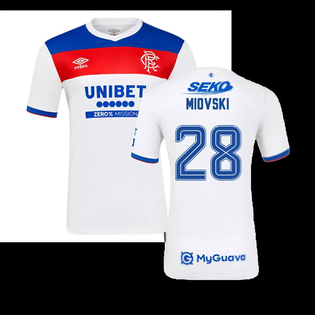 2025-2026 Rangers Away Shirt (Miovski 28)-SoccerKits Hub | Buy Soccer Jerseys Online