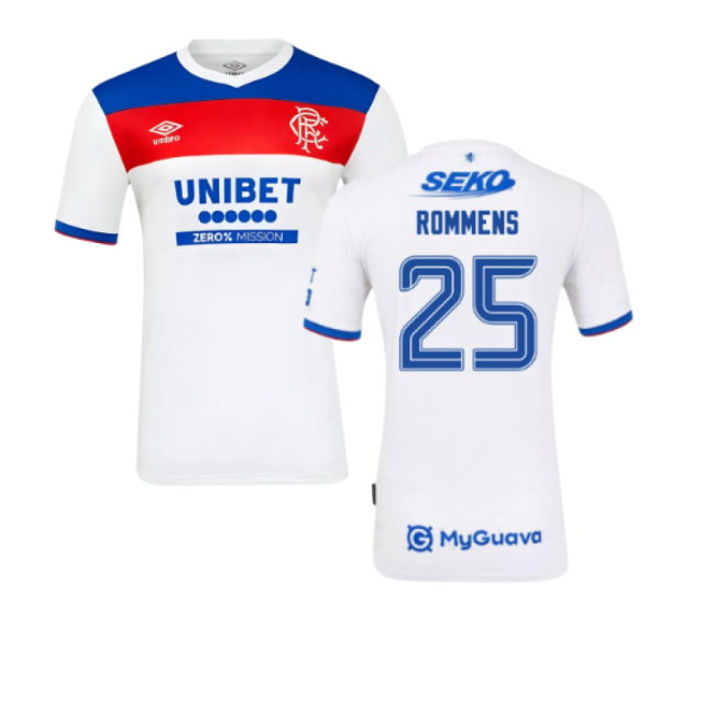 2025-2026 Rangers Away Shirt (Rommens 25)-SoccerKits Hub | Buy Soccer Jerseys Online