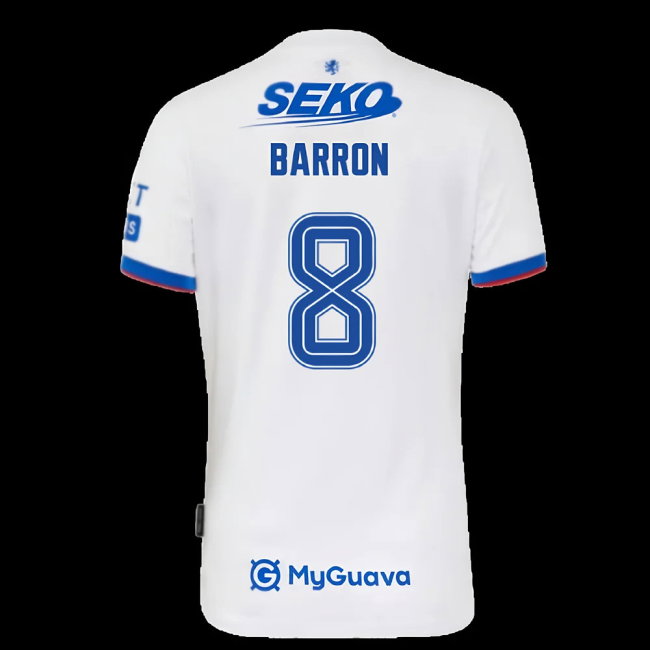 2025-2026 Rangers Away Shirt (Womens) (Barron 8)-SoccerKits Hub | Buy Soccer Jerseys Online