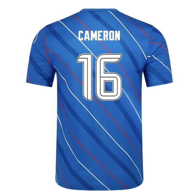 2025-2026 Rangers Home Pre Match Short Sleeve Tee (Lapis Blue) (Cameron 16)-SoccerKits Hub | Buy Soccer Jerseys Online