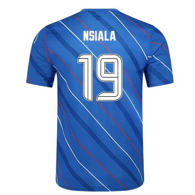 2025-2026 Rangers Home Pre Match Short Sleeve Tee (Lapis Blue) (Nsiala 19)-SoccerKits Hub | Buy Soccer Jerseys Online