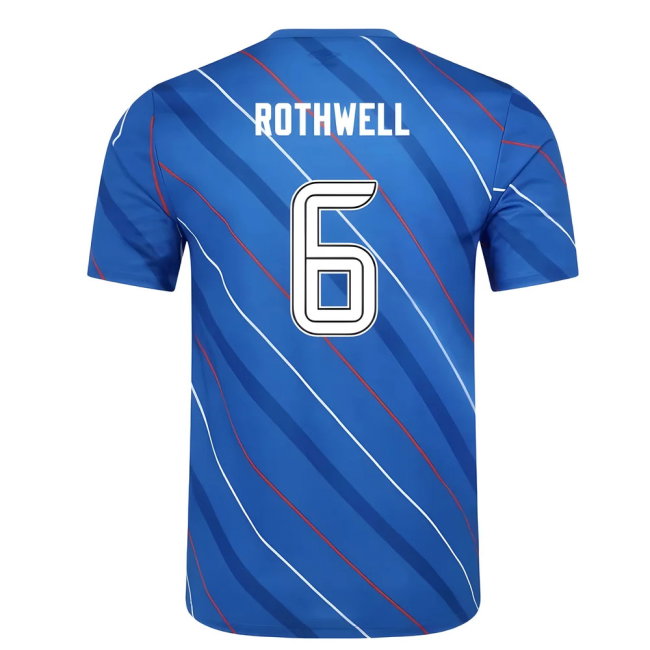2025-2026 Rangers Home Pre Match Short Sleeve Tee (Lapis Blue) (Rothwell 6)-SoccerKits Hub | Buy Soccer Jerseys Online