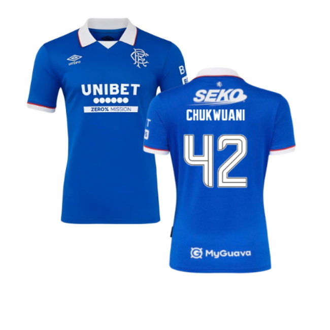 2025-2026 Rangers Home Shirt (Chukwuani 42)-SoccerKits Hub | Buy Soccer Jerseys Online