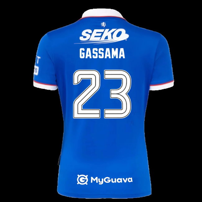 2025-2026 Rangers Home Shirt - Womens (Gassama 23)-SoccerKits Hub | Buy Soccer Jerseys Online