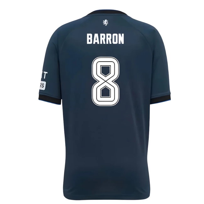 2025-2026 Rangers Third Shirt (Kids) (Barron 8)-SoccerKits Hub | Buy Soccer Jerseys Online