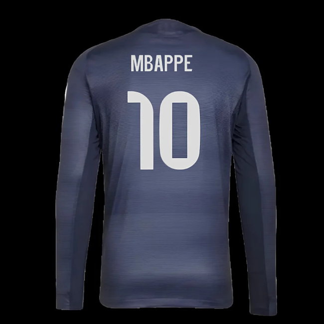 2025-2026 Real Madrid Authentic Long Sleeve Away Shirt (Mbappe 10)-SoccerKits Hub | Buy Soccer Jerseys Online