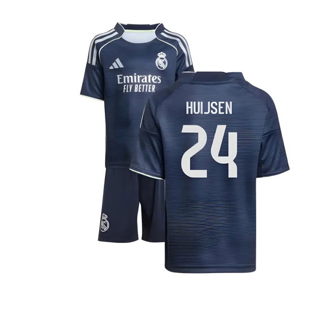 2025-2026 Real Madrid Away Mini Kit (Huijsen 24)-SoccerKits Hub | Buy Soccer Jerseys Online