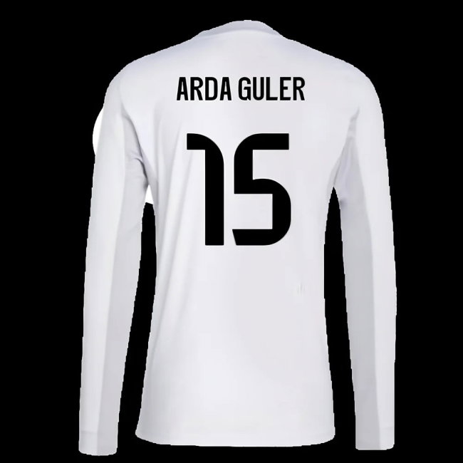 2025-2026 Real Madrid Long Sleeve Home Shirt (Arda Guler 15)-SoccerKits Hub | Buy Soccer Jerseys Online