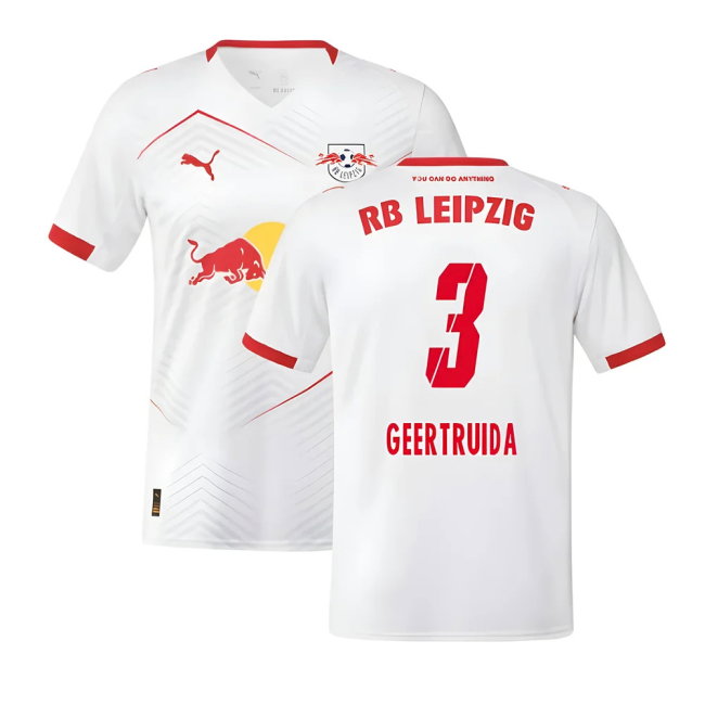 2025-2026 Red Bull Leipzig Home Shirt (Geertruida 3)-SoccerKits Hub | Buy Soccer Jerseys Online