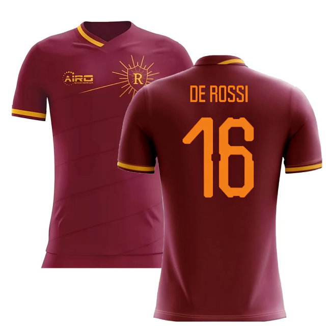 2025-2026 Roma Home Concept Football Shirt (DE ROSSI 16)-SoccerKits Hub | Buy Soccer Jerseys Online