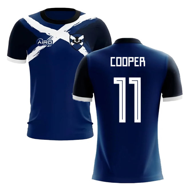 2025-2026 Scotland Flag Concept Football Shirt (Cooper 11)-SoccerKits Hub | Buy Soccer Jerseys Online
