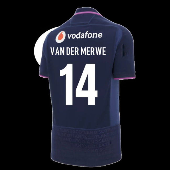 2025-2026 Scotland Rugby Home Replica Shirt (Van Der Merwe 14)-SoccerKits Hub | Buy Soccer Jerseys Online