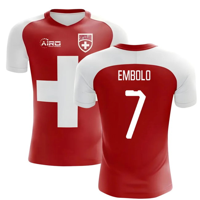 2025-2026 Switzerland Flag Concept Football Shirt (Embolo 7)-SoccerKits Hub | Buy Soccer Jerseys Online
