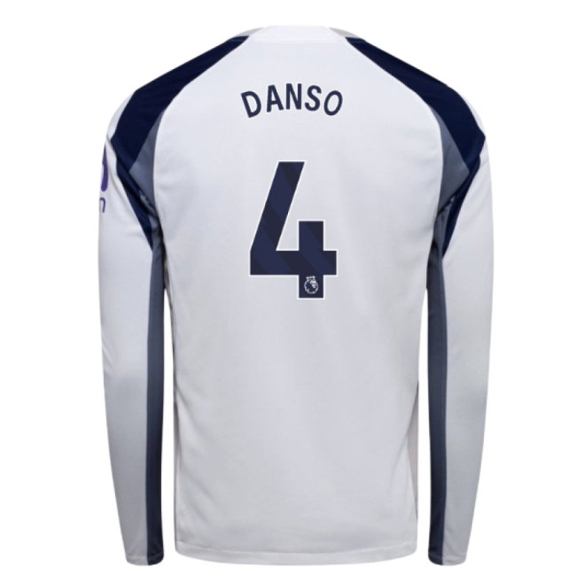2025-2026 Tottenham Long Sleeve Home Shirt (Danso 4)-SoccerKits Hub | Buy Soccer Jerseys Online