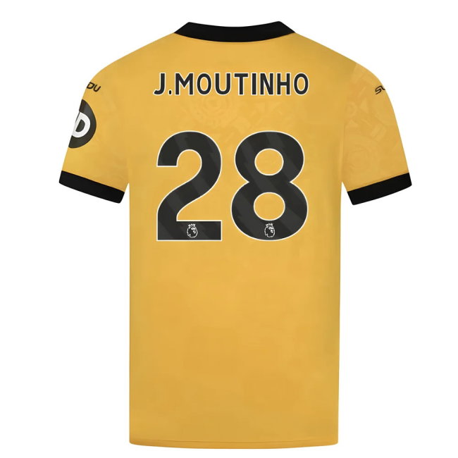 2025-2026 Wolves Home Shirt (J.Moutinho 28)-SoccerKits Hub | Buy Soccer Jerseys Online