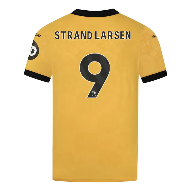 2025-2026 Wolves Home Shirt (Strand Larsen 9)-SoccerKits Hub | Buy Soccer Jerseys Online