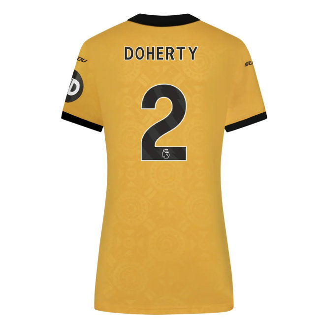 2025-2026 Wolves Home Shirt (Womens) (Doherty 2)-SoccerKits Hub | Buy Soccer Jerseys Online