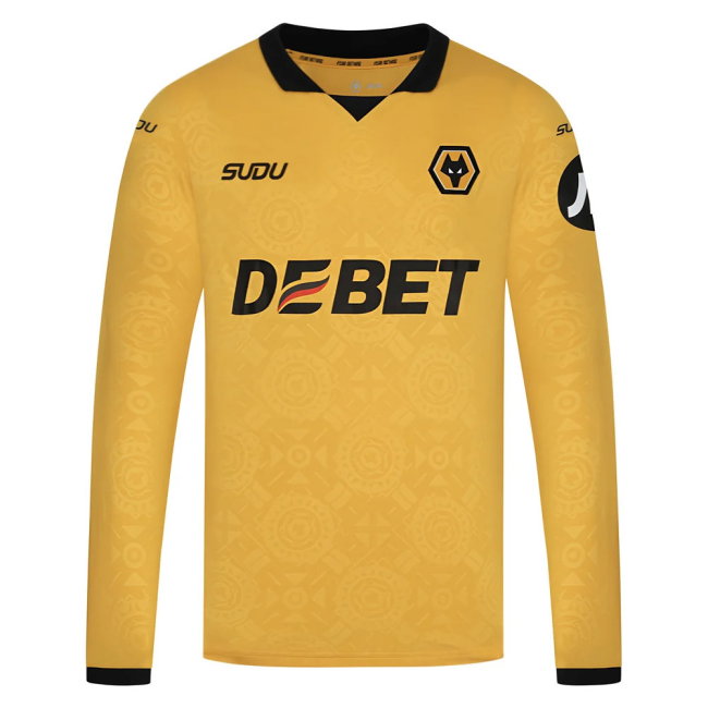 2025-2026 Wolves Long Sleeve Home Shirt (Munetsi 5)-SoccerKits Hub | Buy Soccer Jerseys Online