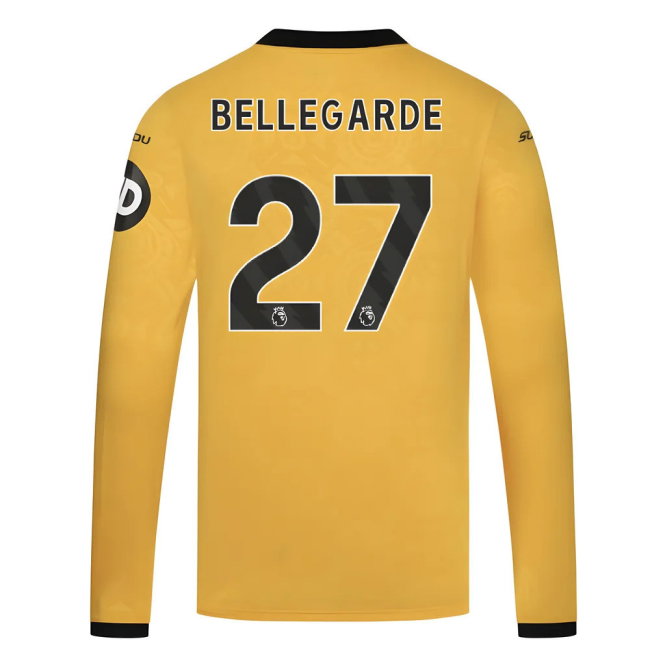 2025-2026 Wolves Long Sleeve Home Shirt (Bellegarde 27)-SoccerKits Hub | Buy Soccer Jerseys Online