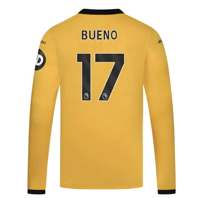 2025-2026 Wolves Long Sleeve Home Shirt (Bueno 17)-SoccerKits Hub | Buy Soccer Jerseys Online