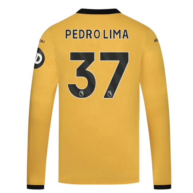2025-2026 Wolves Long Sleeve Home Shirt (Pedro Lima 37)-SoccerKits Hub | Buy Soccer Jerseys Online
