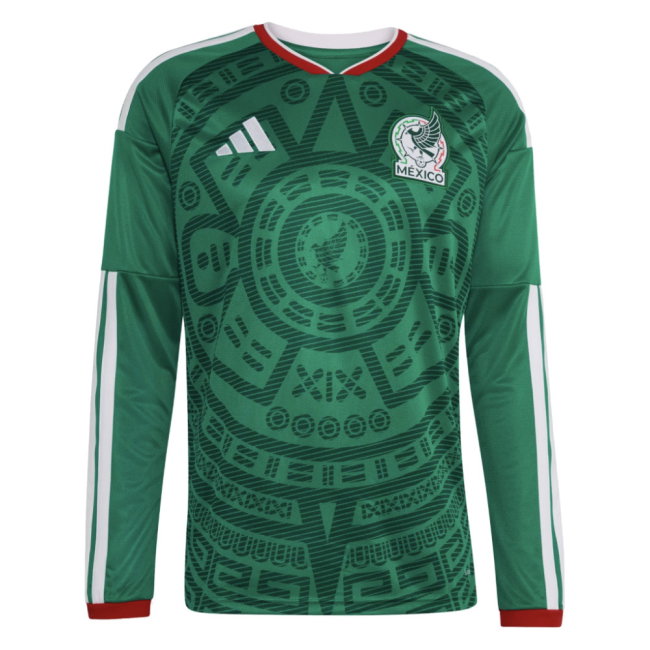 2026-2027 Mexico Long Sleeve Home Shirt (Chicharito 14)-SoccerKits Hub | Buy Soccer Jerseys Online