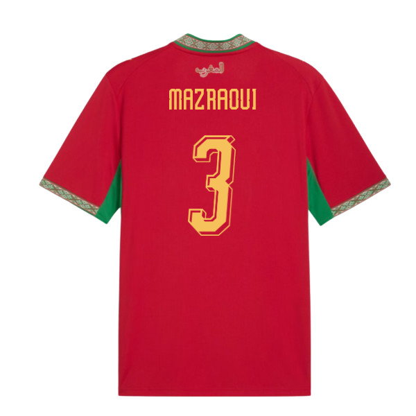 2026-2027 Morocco Home Shirt (Mazraoui 3)-SoccerKits Hub | Buy Soccer Jerseys Online