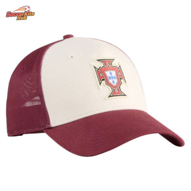 2026-2027 Portugal KING Trucker Cap (Ruby Shimmer/Alpine Snow)