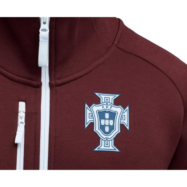 2026-2027 Portugal PumaTECH FZ Hoody (Ruby)-SoccerKits Hub | Buy Soccer Jerseys Online