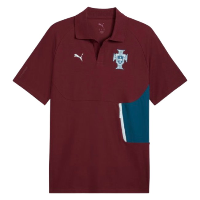 2026-2027 Portugal PumaTECH Polo Shirt (Ruby)-SoccerKits Hub | Buy Soccer Jerseys Online