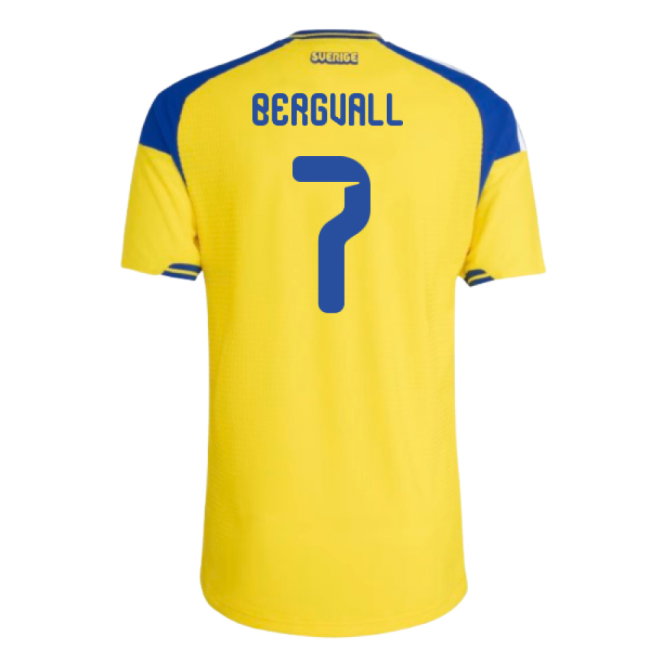 2026-2027 Sweden Authentic Home Shirt (Bergvall 7)-SoccerKits Hub | Buy Soccer Jerseys Online