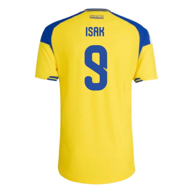 2026-2027 Sweden Authentic Home Shirt (Isak 9)-SoccerKits Hub | Buy Soccer Jerseys Online