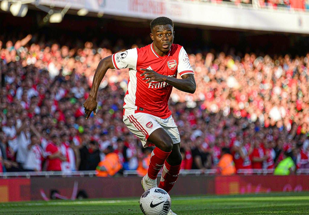 Saka at Emirates Stadium