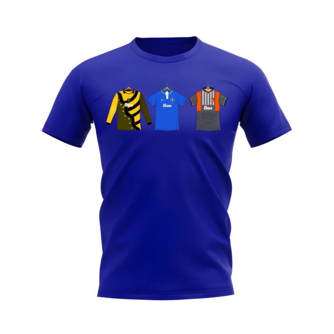 Chelsea 1995-1996 Retro Shirt T-shirts (Blue) (Zola 25) | Soccer Jersey