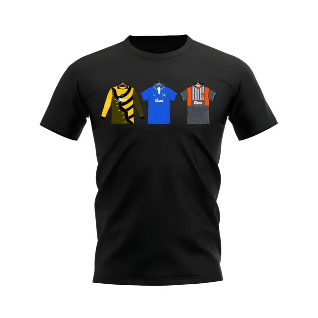 Chelsea 1995-1996 Retro Shirt T-shirts (Black) (Zola 25) | Soccer Jersey