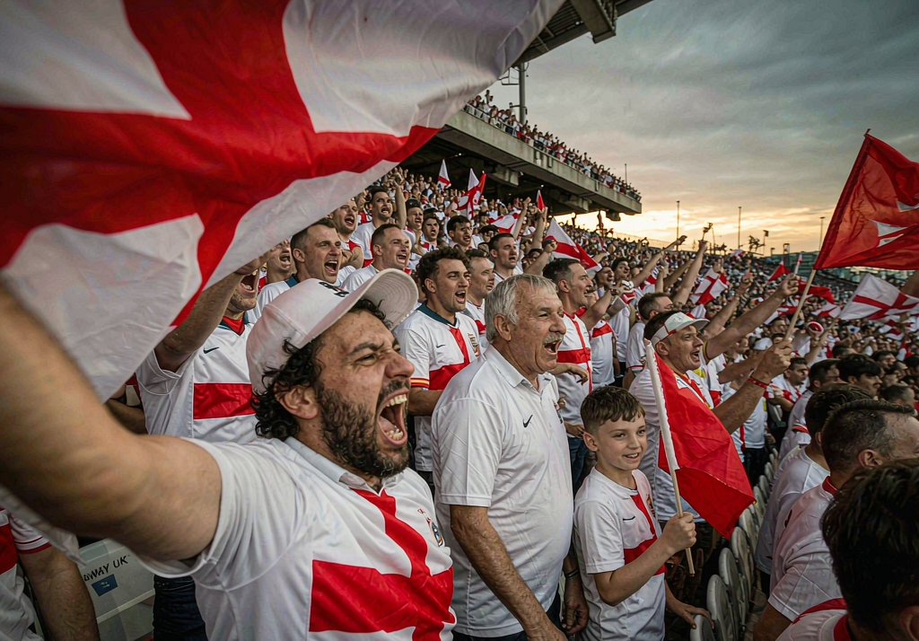 England fans in stadium