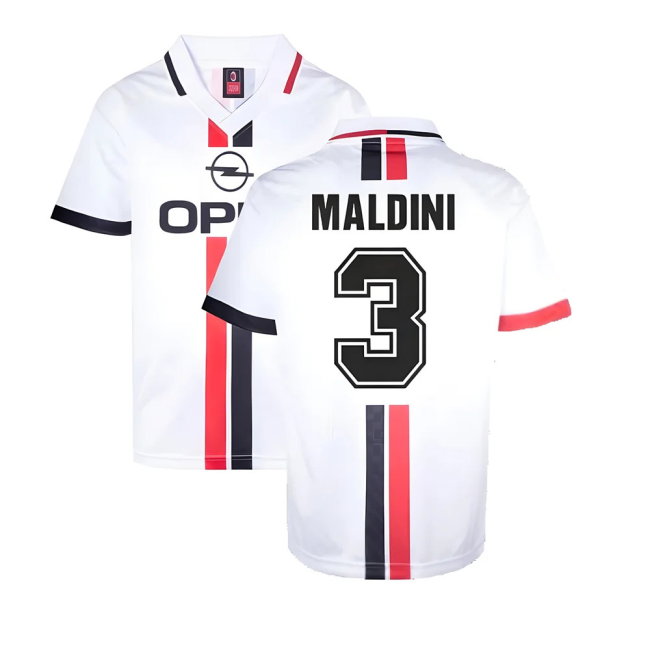 AC Milan 1996 Away Retro Shirt (MALDINI 3)-SoccerKits Hub | Buy Soccer Jerseys Online