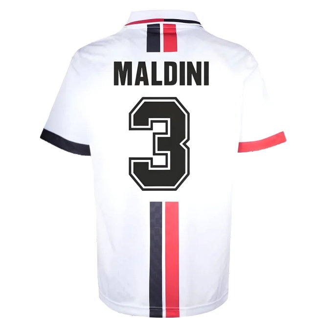 AC Milan 1996 Away Retro Shirt (MALDINI 3)-SoccerKits Hub | Buy Soccer Jerseys Online