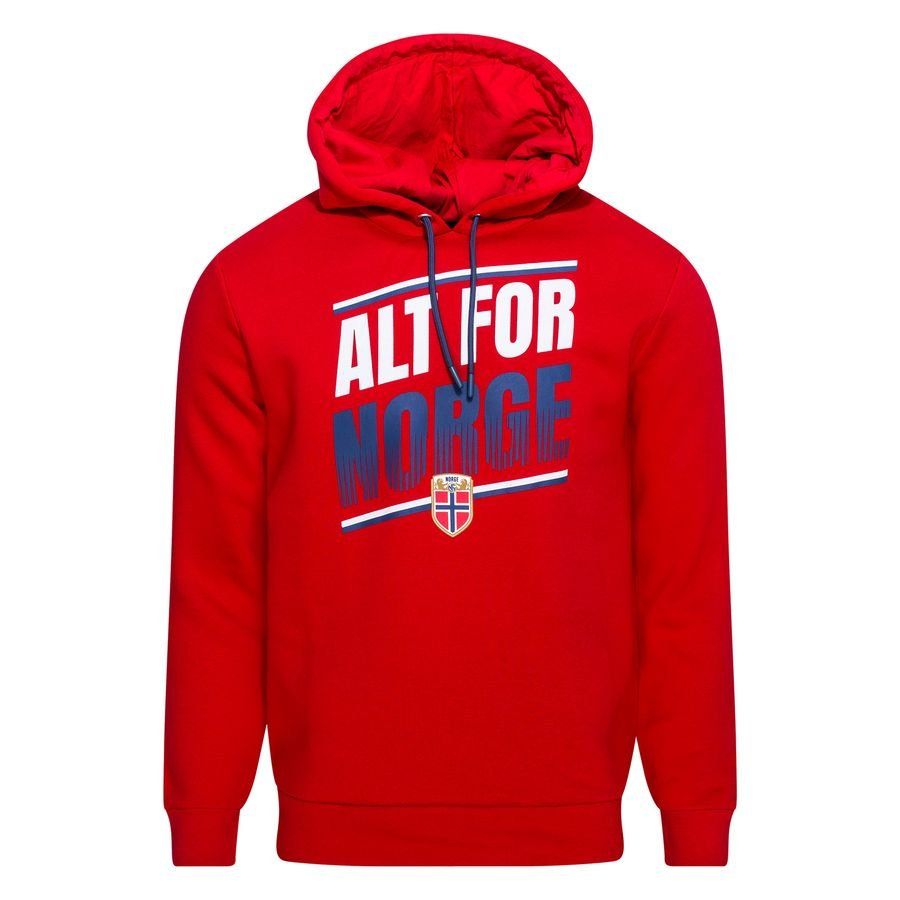 ALT FOR NORGE Hoodie - Red Adult - Men's-SoccerKits Hub | Buy Soccer Jerseys Online