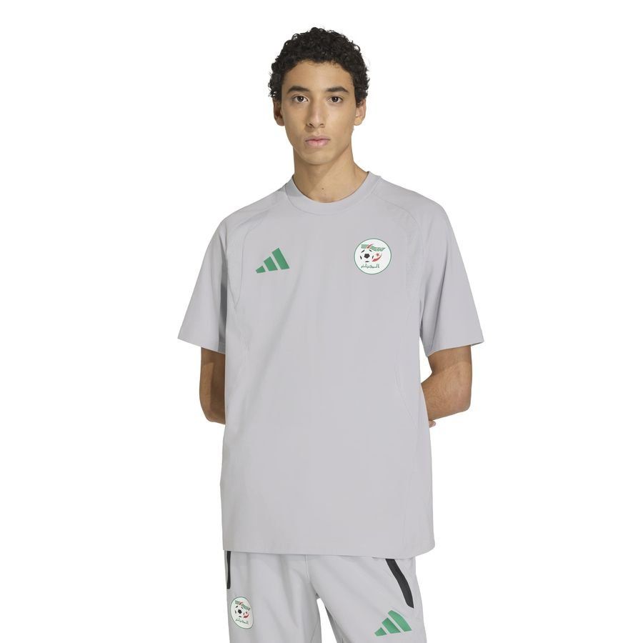 Algeria Training T-Shirt Tiro Tech - Light Grey - Men's-SoccerKits Hub | Buy Soccer Jerseys Online