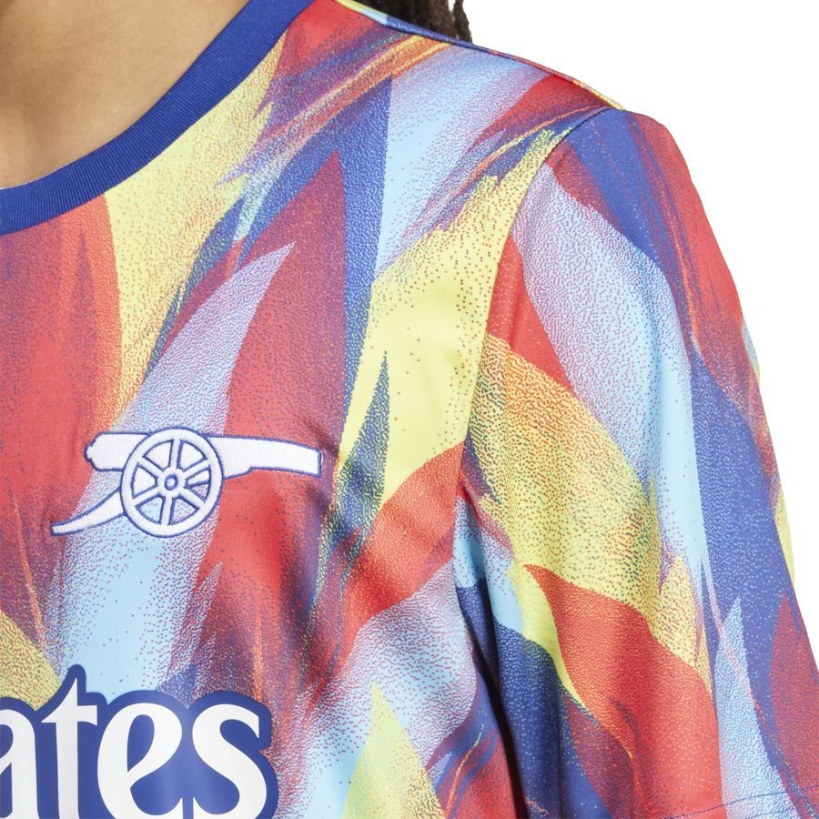 Arsenal Training T-Shirt Pre Match - Victory Blue/Pure Ruby/Bright Yellow - Men's-SoccerKits Hub | Buy Soccer Jerseys Online