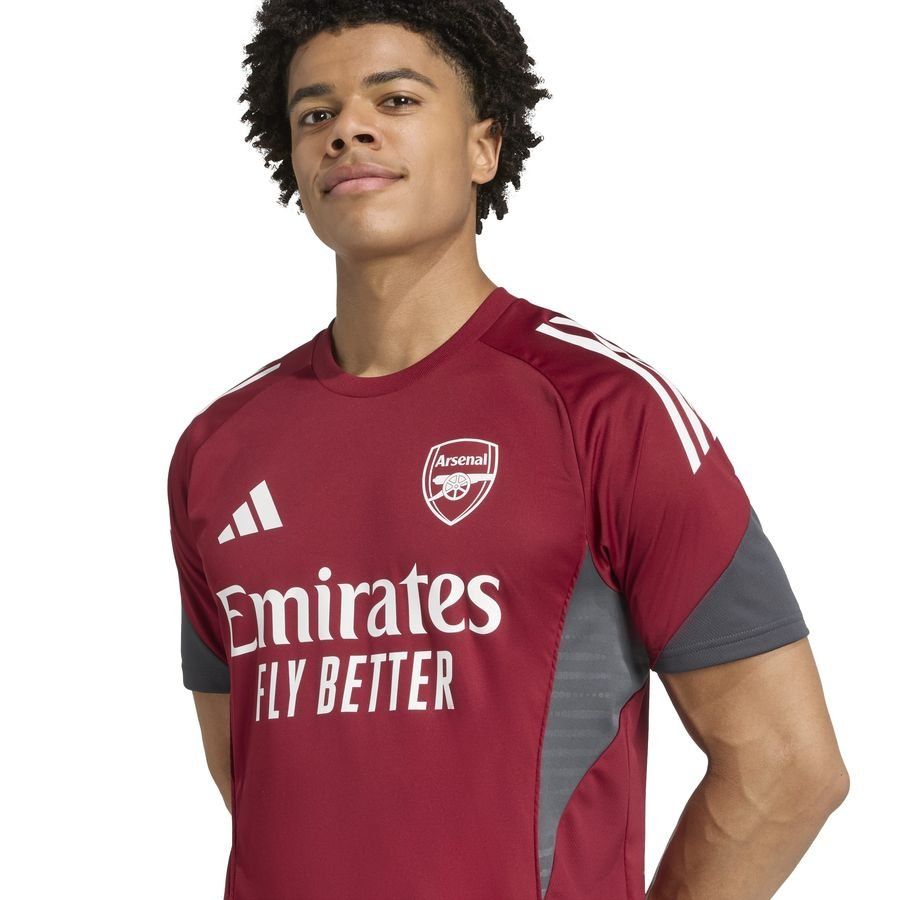 Arsenal Training T-Shirt Tiro 25 EU - Collegiate Burgundy/Dark Grey - Men's-SoccerKits Hub | Buy Soccer Jerseys Online
