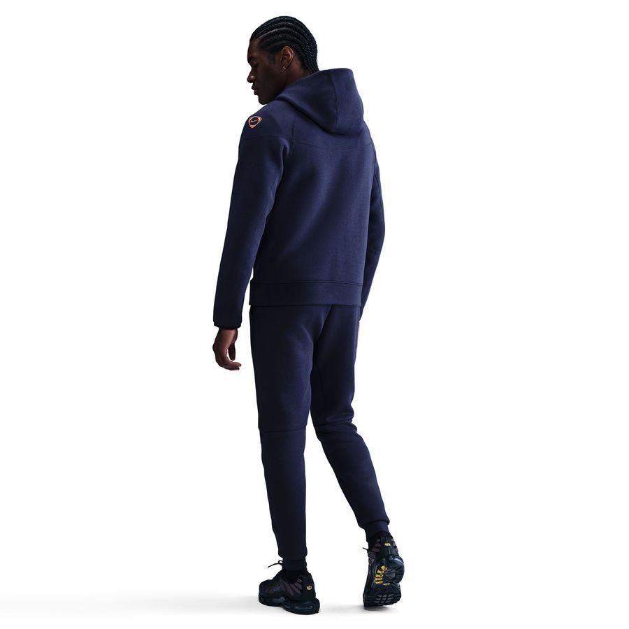 Barcelona Hoodie NSW Tech Fleece FZ Windrunner 3rd - Midnight Navy/Bright Mango - Men's-SoccerKits Hub | Buy Soccer Jerseys Online