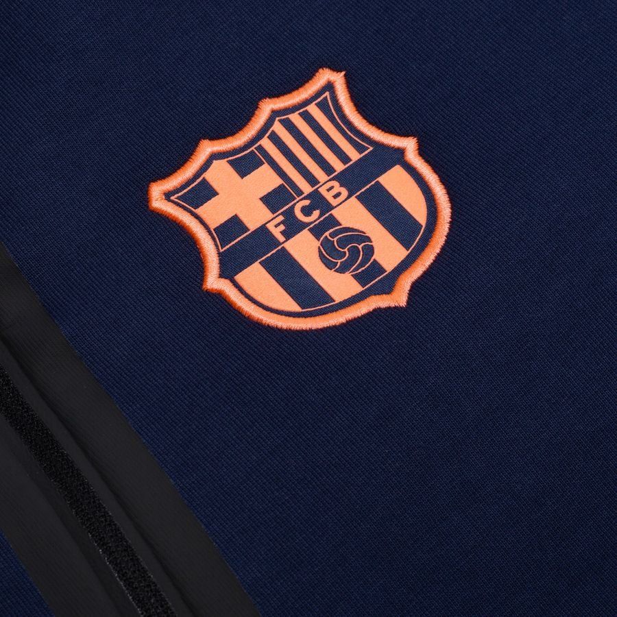 Barcelona Sweatpants NSW Tech Fleece 3rd - Midnight Navy/Bright Mango - Men's-SoccerKits Hub | Buy Soccer Jerseys Online
