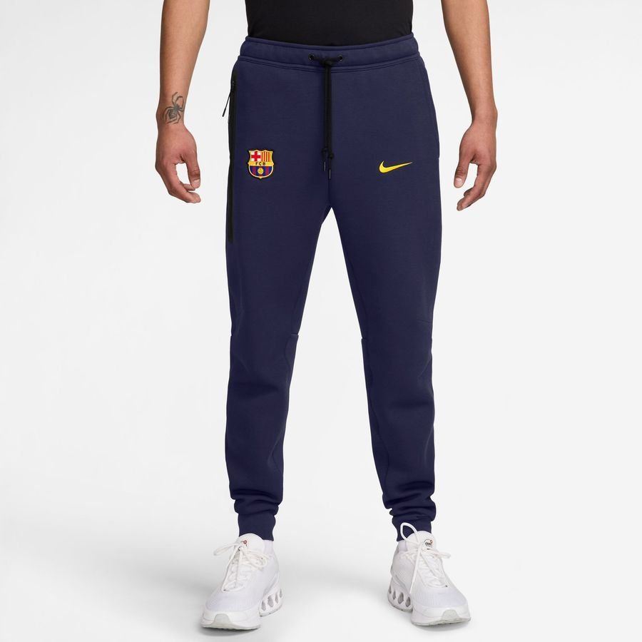 Barcelona Sweatpants NSW Tech Fleece - Imperial Purple/Midwest Gold - Men's-SoccerKits Hub | Buy Soccer Jerseys Online