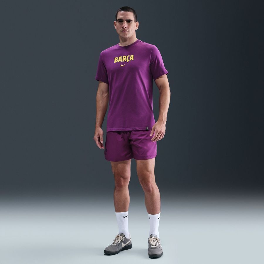 Barcelona T-Shirt Wordmark - Bright Grape - Men's-SoccerKits Hub | Buy Soccer Jerseys Online