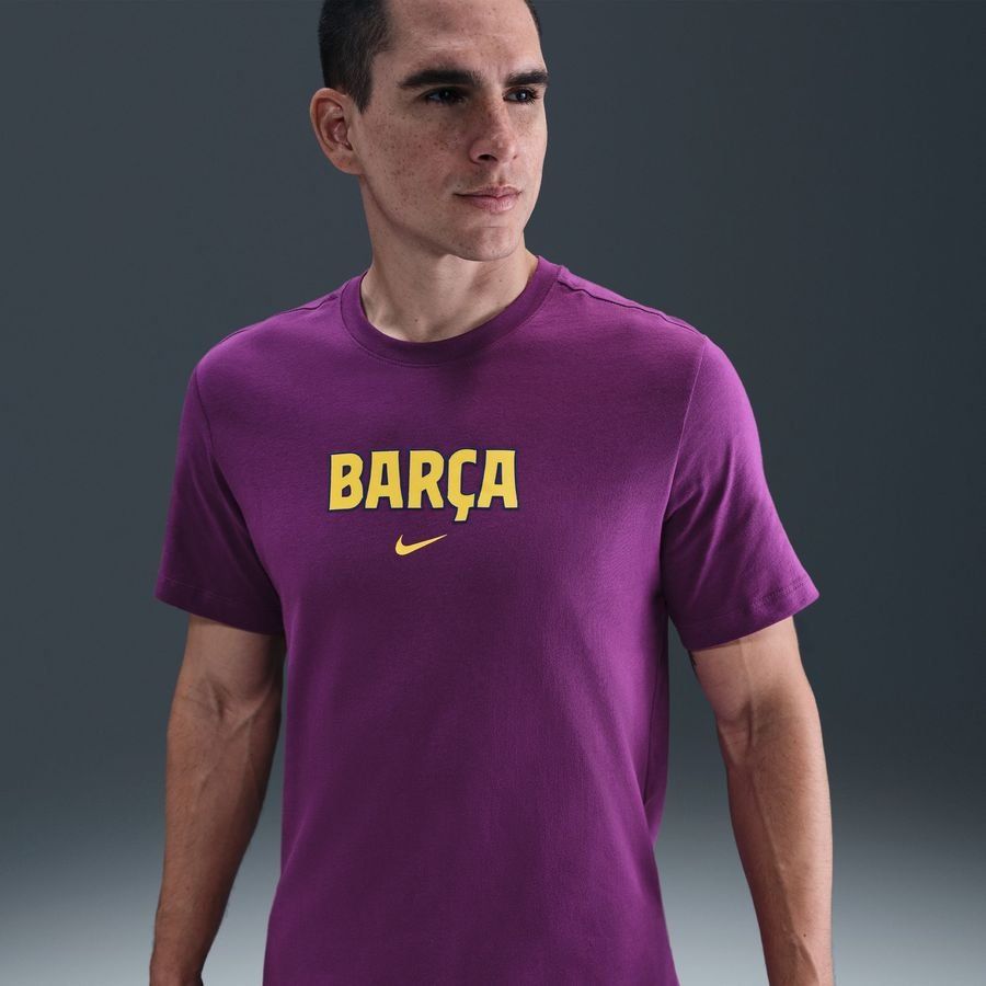 Barcelona T-Shirt Wordmark - Bright Grape - Men's-SoccerKits Hub | Buy Soccer Jerseys Online