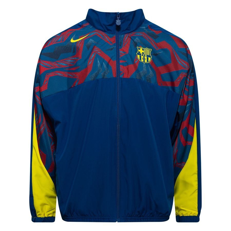 Barcelona Track Jacket Starting 5 Woven GX 4th - Gym Blue/Opti Yellow - Men's-SoccerKits Hub | Buy Soccer Jerseys Online